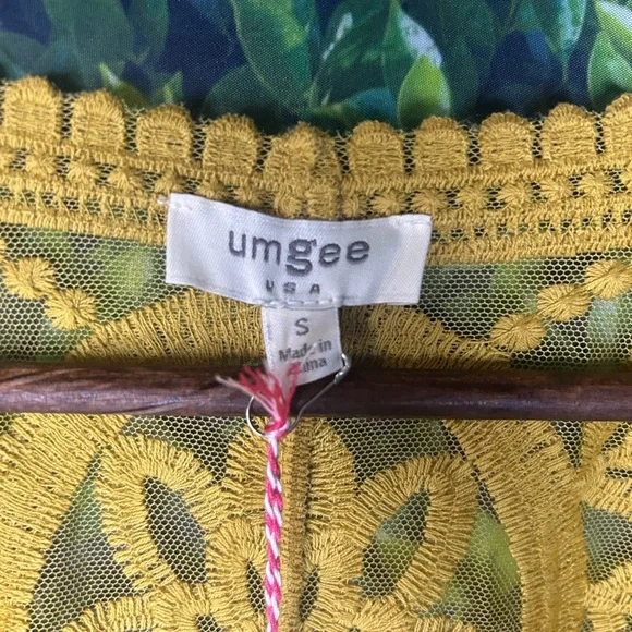Umgee Mustard Embroidered Kimono - Picture 2 of 5